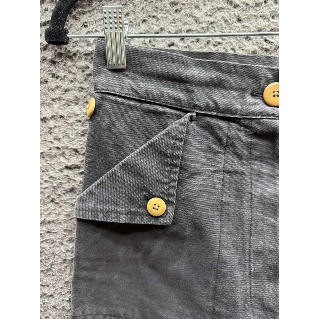 Ilana Kohn Huxie High Rise Canvas Tapered Pants Charcoal Grey Womens Size 2 — image 6 of 8